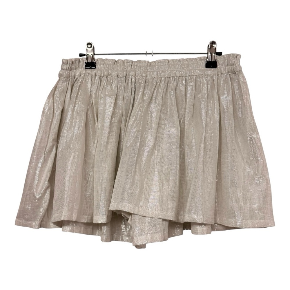 KONDI Lurex Play Short in Ivory NWT